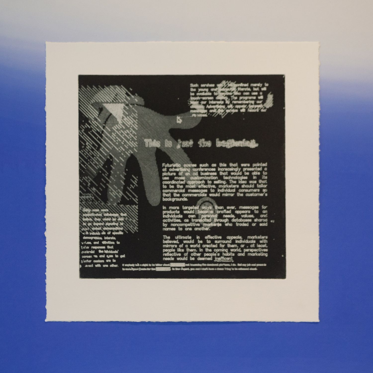 Untitled (2023) - Etching on Fabriano Paper. A picture of the etching 'Untitled'.