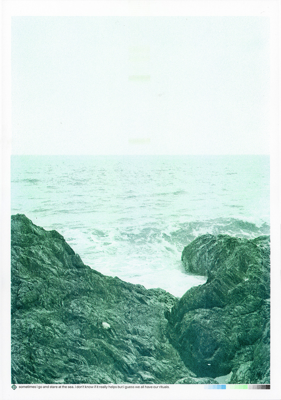 risograph: sea - A3 riso print, 2024. risograph: sea
